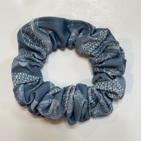 blue whales scrunchie